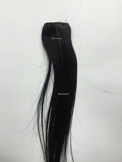 Amazon Com 1 Piece Clip In Black Human Hair Streak Low Light