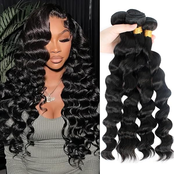 YanT HAIR Haarverlängerung – 22–24 Zoll, Natürlicher Farbton, 100 % Remy-Haar, 3 Bündel