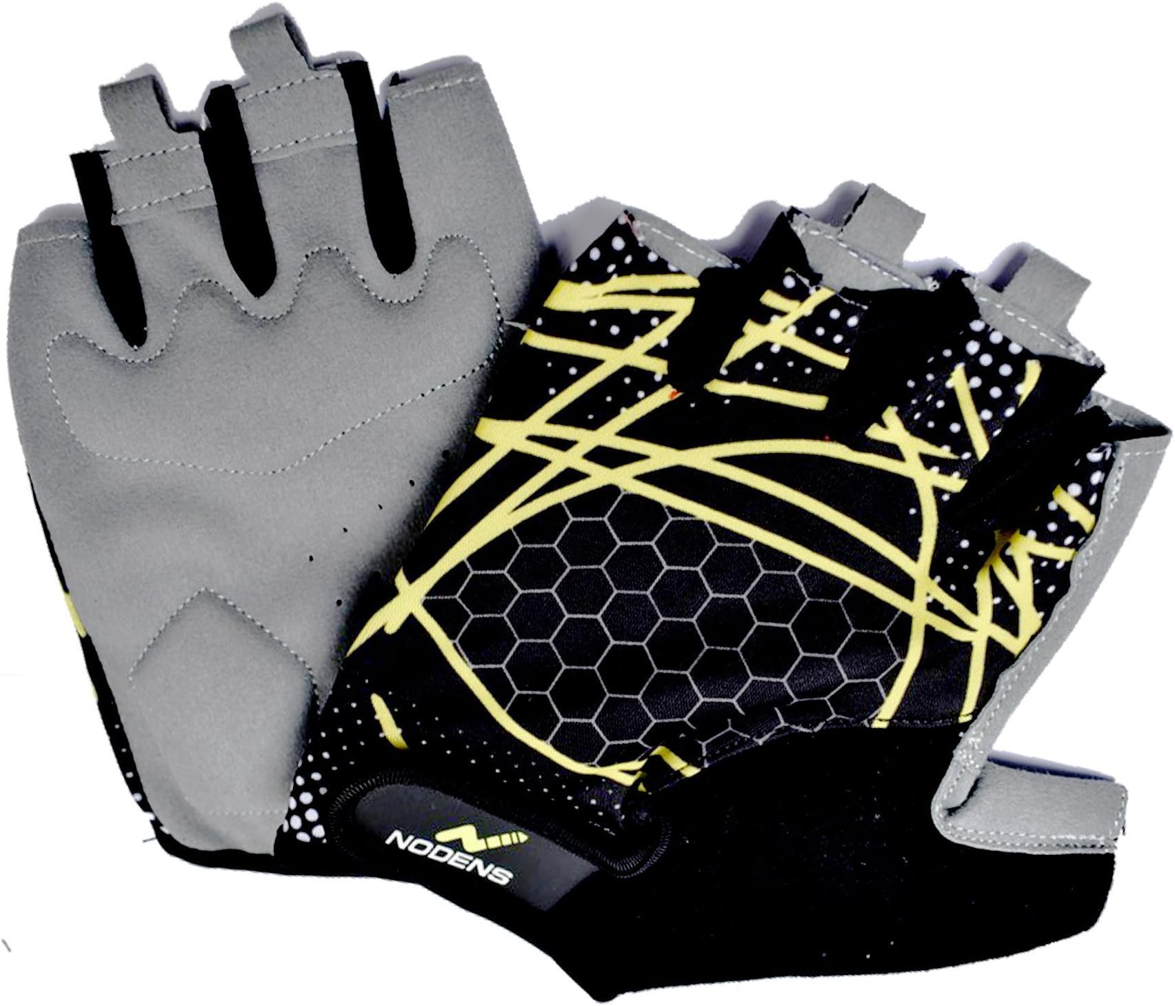 NODENS Race Workout Gloves, Full Palm Protection & Extra Grip, Gym Gloves for Weight Lifting, Training, Fitness, Exercise (Men & Women)