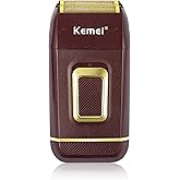 KEMEI Foil Shaver Double Electric Shaver for Men Electric Razors Head Shavers for Bald Men Barber Supplies Hair & Beard Trimmer Cordless Rechargeable