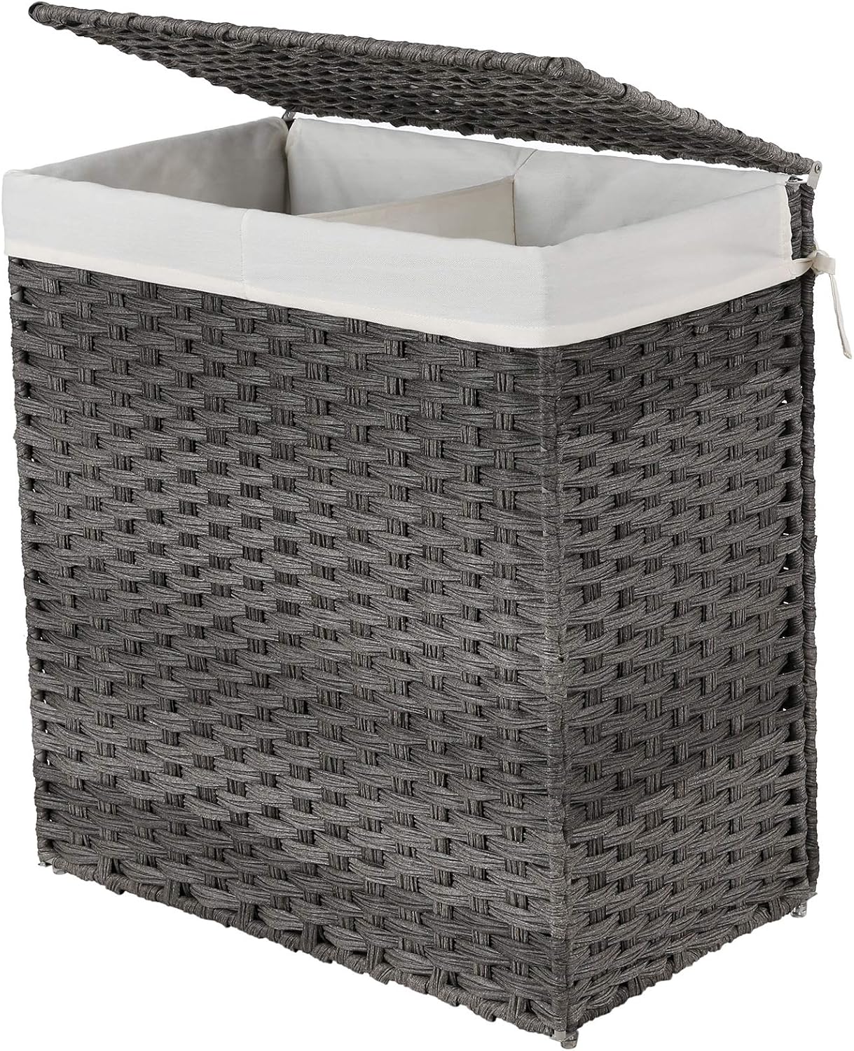 SONGMICS Cesto de la Ropa, Cesto de la Colada, Tejido a Mano, Cesto de