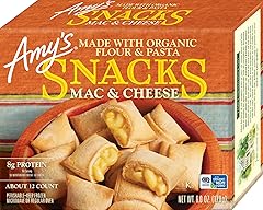 Amy's Snacks Mac and Cheese Snacks, 6.0 Ounce | Made with Organic Flour and Pasta, Creamy Macaroni and Cheese Frozen Snacks