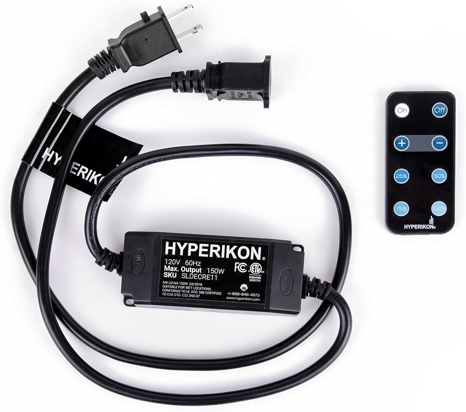 Hyperikon Plug in Dimmer, Waterproof LED Outdoor String Light Dimmer