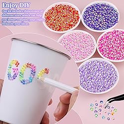 9000Pcs Resin Jelly Rhinestones with Tweezers for