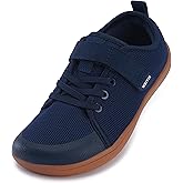 WHITIN Little/Big Kid Barefoot Shoes | Boys/Girls Lace-up Minimalist Sneakers | Wide Toe Box | Natural Flexible Fit