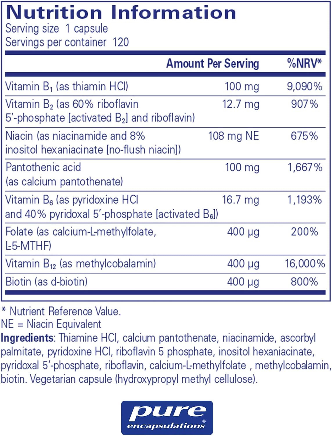 Pure Encapsulations Vitamin B-Complex Plus, B Vitamin Formula with Active Folate, for Cardiovascular Health Memory - Image 3