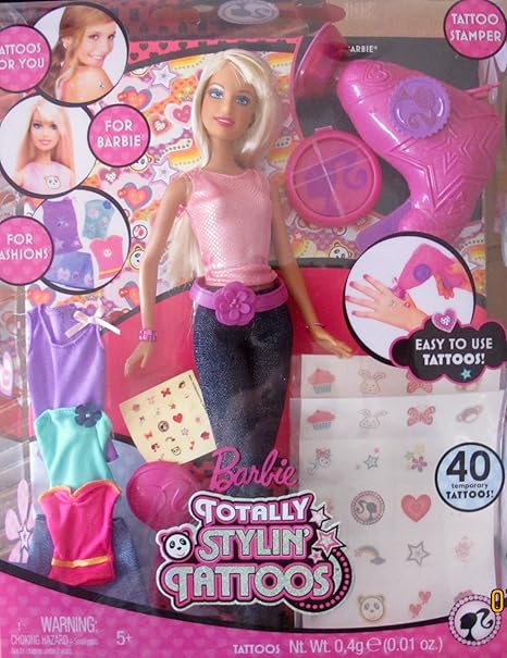 Barbie Totally Stylin Tattoos Doll W Tattoo Stamper Tattoos