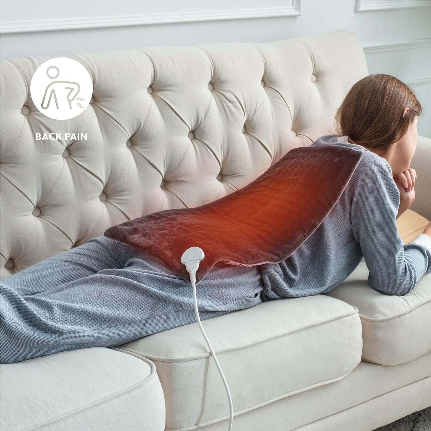 Bedsure Heat Pads for Pain Relief Soft Flannel Electric Heating Pad