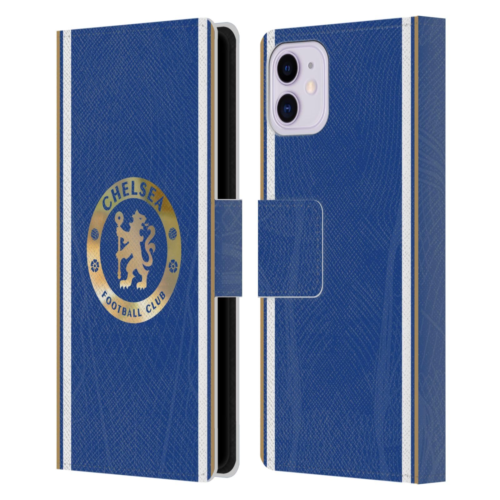 Head Case Designs Officially Licensed Chelsea Football Club Home 2023/24 Kit Leather Book Flip Case Cover Compatible With Apple iPhone 11 — image 1