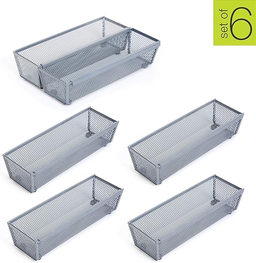 Amazon Com Smart Design Steel Metal Mesh Drawer Organizer W