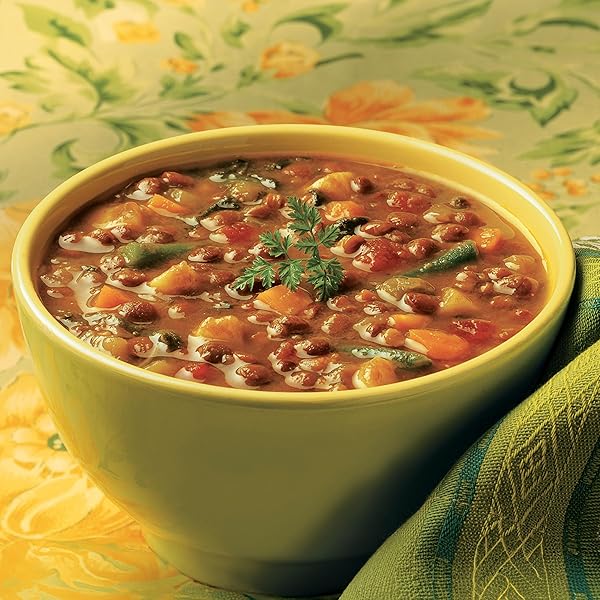 AMY’S SOUP, VEGAN LENTIL VEGETABLE SOUP, GLUTEN FREE, MADE WITH ORGANIC CELERY, CARROTS, POTATOES AND SPINACH, CANNED SOUP, 14.5 OZ
