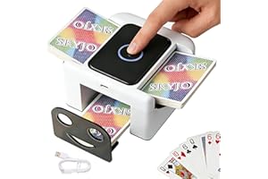M5 Automatic Card Shuffler Rechargeable 1-2 Deck for UNO Poker Blackjack Skip-Bo etc Card, Low Noise Fast Shuffle, One-Press 