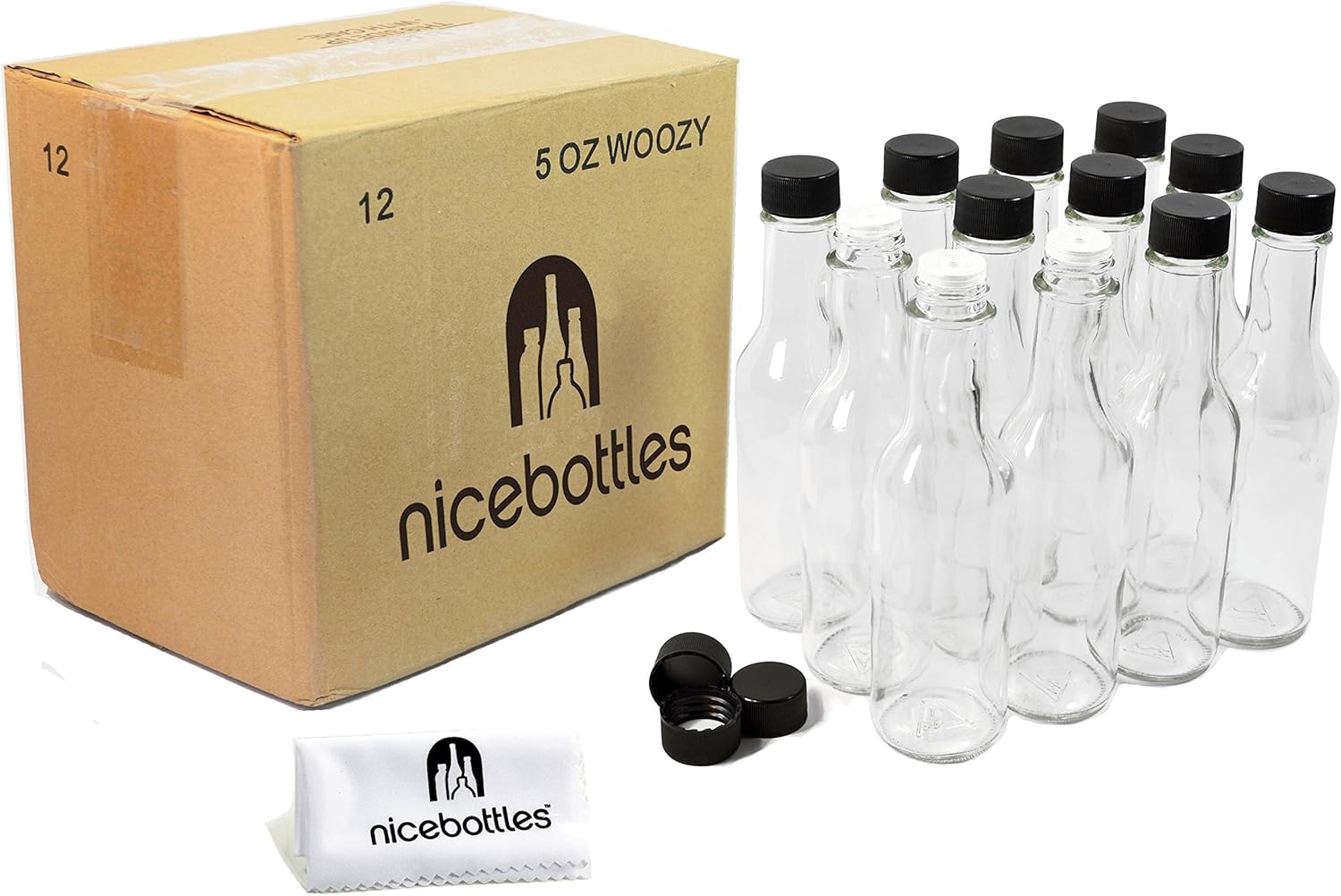 NiceBottles - Hot Sauce Bottles, 5 Oz - 24 Pack: Kitchen & Dining