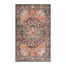 Yamaziot Washable Area Rug, 4x6 Non-Slip Boho