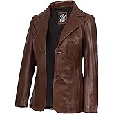 Blingsoul Leather Blazer Jacket Women - Leather Coats for Women