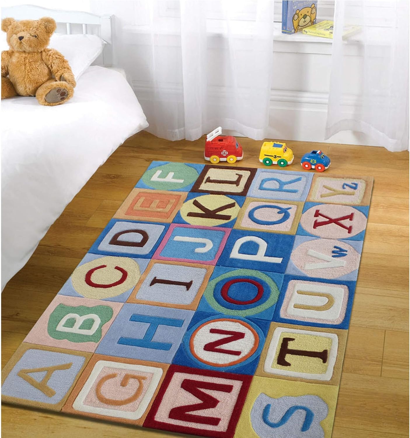 Rug Addiction MultiColor Polyester HandTufted Alphabet