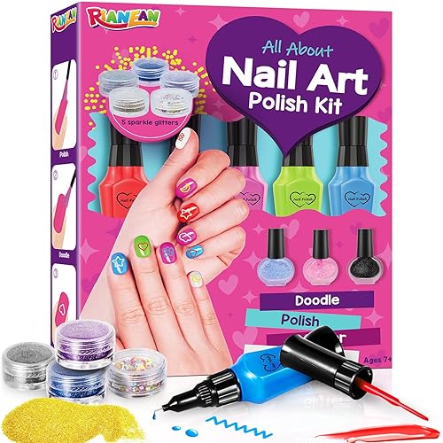 Nail Art Kit for Girls Ages 10 11 12, Nail Art Studio for