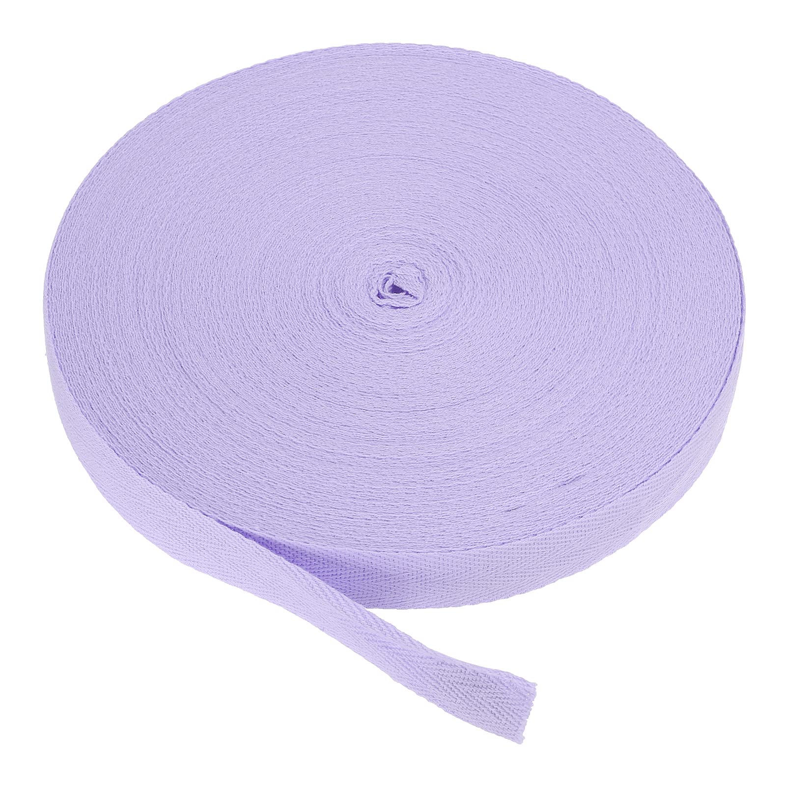 PATIKIL Cotton Twill Tape 20mm(3/4 Inch) 50 Yards Cotton Ribbon Bias Binding Tape Herringbone Webbing Trim for Sewing Gift Wrapping Craft DIY Light Purple — image 1