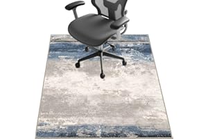 SAIKOOWA Chair Mat for Hardwood Floor,48"*36" Under Desk Mat for Rolling Computer Chair &Low Pile Carpet Floor,Anti-Slip Floor Protector for Home Office Abstract Style