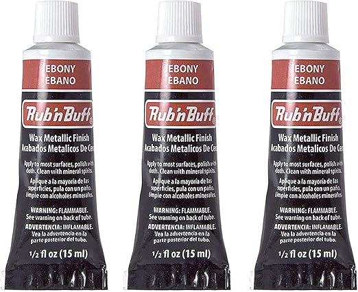 Amazon.com: Rub 'n Buff The Original Wax Metallic Finish ebony [PACK OF 3 ]