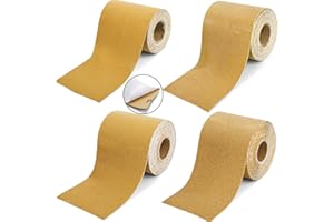 TOPZEA PSA Longboard Sandpaper Rolls Set, 80/120/220/320 Grit, Total 20 Yards, 2-3/4" Wide, 4 Grits Continuous Longboard Sanding Paper for Automotive Body, Woodworking, Air File & Hand Sander Blocks