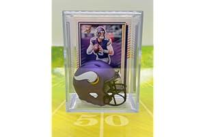 RIDDELL Minnesota Vikings NFL Helmet Shadowbox w/J.J. McCarthy card