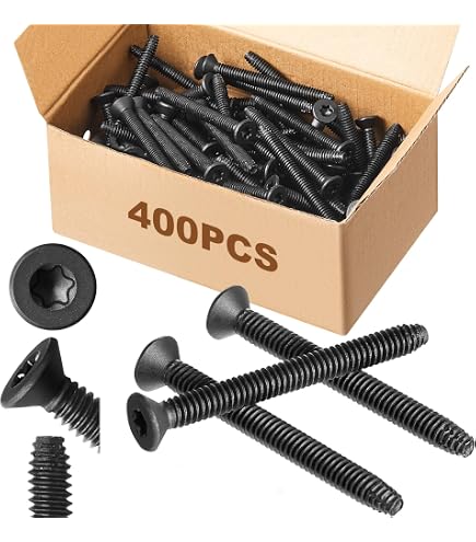 Albany County Fasteners Torx Flat Head Self Tapping Floorboard Screws – Type F, 5/16-18 X 1-3/4 Inch, QTY 100, Black Phosphate Finish