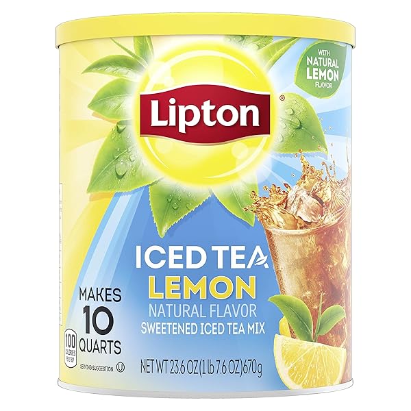 LIPTON BLACK ICED TEA MIX, LEMON,23.6 OZ.
