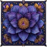 Mys Aurora Puzzles for Adults Mandala Flower Wooden Puzzles, 500 Pieces | Unique Shaped Lotus Yoga Gifts Jigsaw Puzzles, for Yoga Lover, Fun Challenge Family Game 16.4'' x 16.5''