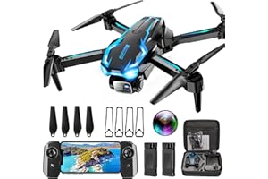 LOILEY 2K HD FPV Drone with Camera for Adults - Altitude Hold, One-Key Takeoff/Landing, 3 Speed Modes, Headless Mode, 2 Batteries, Foldable & Portable, Best Gifts for Beginners, Teen Boys & Girls