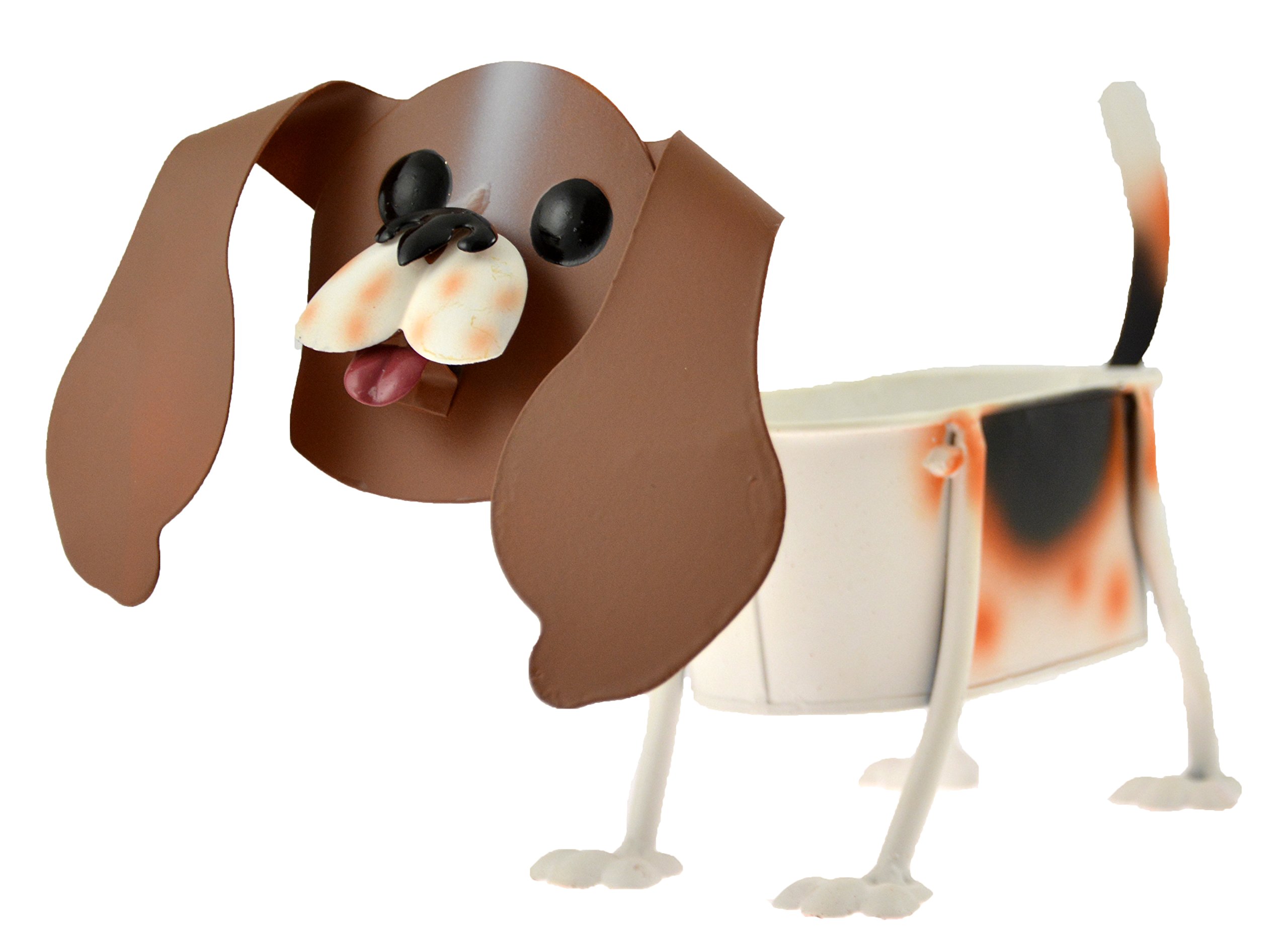 Green Jem Bassethound Flower Planter, Multi-Coloured, 32x18x18 cm