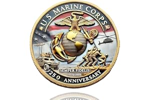 DRDSNLVSI 250th Anniversary U.S. Military Commemorative Coin –u.s. Army, Navy, Marine Corps, Patriotic Challenge Coin, Veterans Appreciation Gift (A#)