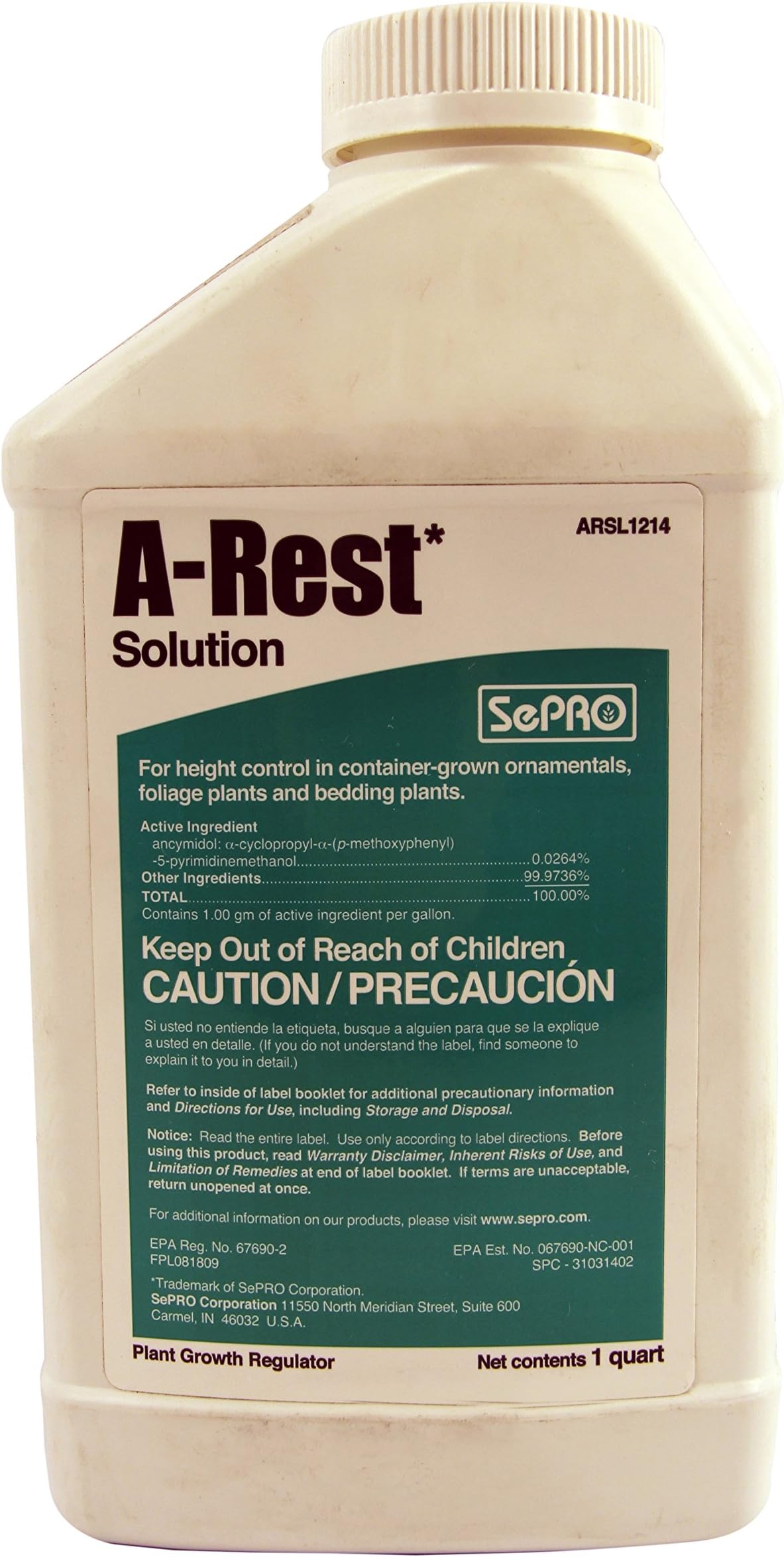 Sepro A-Rest Plant Growth Regulator Qt.