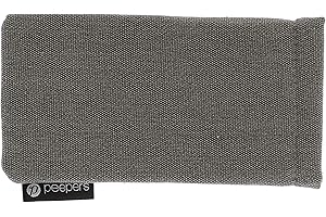 peepers by peeperspecs unisex adult Canvas Eyeglass Case, Gray - Large, 1 US