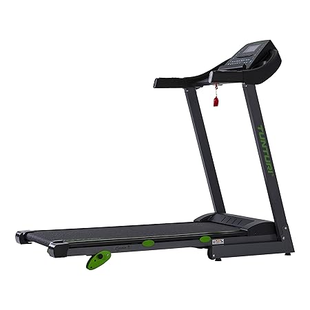 Tunturi Cardio Fit T30 Klappbares Laufband mit LCD-Bildschirmanzeige und Tablethalterung - Schwarz