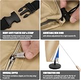 Teynewer Parasol Cover Cantilever 2 Sizes Waterproof UV Windproof Khaki view 4