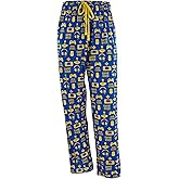 Mooselander Men's Lounge Pants, Lightweight Jersey PJ Pants with Fun Graphic Prints, Elastic Waistband and Side Pockets, Gamer Print, Blue, 2X-Large