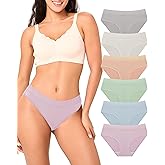 BAMBOO COOL Womens Underwear Bikini Underpants Lace Hipster Panties Soft Stretch Moisture Wicking Panties for Women, 6-Pack