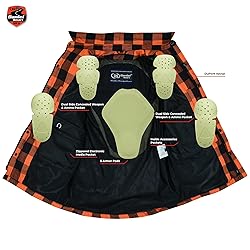Daniel Smart Men Motorcycle Flannel Shirt Sporty