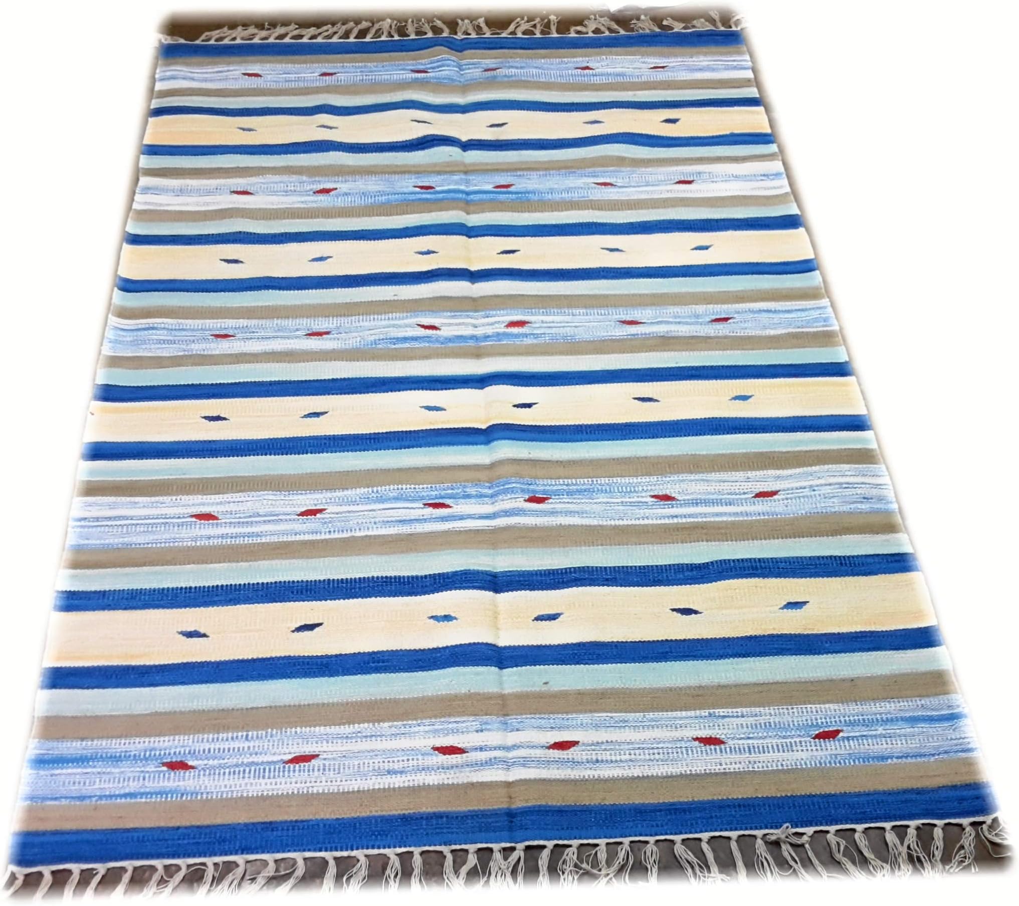 Srj Handicraft Casual Rug (Multicolour, Cotton, 4 X 6 Feet)