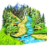 HEARTAGS- Pop Up Birthday Card for Men, Mountain Bike Birthday Card For Dad, Husband, Brother, Son, 3D Popup Greeting Cards, Size 6x8 inches Includes Message Note and Envelop
