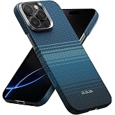 pitaka for iPhone 16 Pro Case 6.3", Caseless Feeling, Aramid, Moonrise | Barely There Feel Ultra-Slim Case, 1500D Aramid Fiber Woven, Silky Texture, Compatible with MagSafe, Durable
