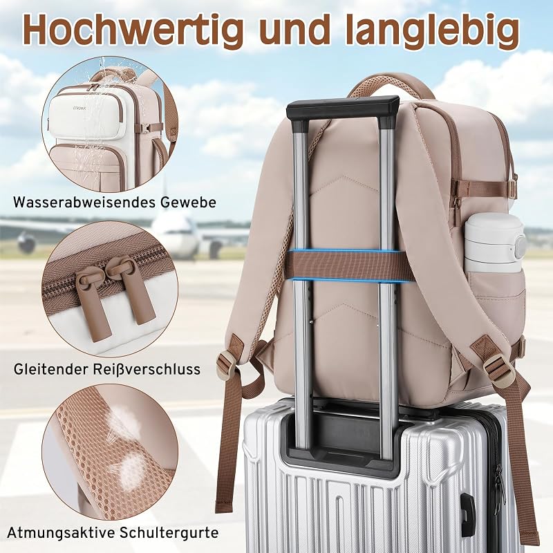 Ryanair Handgepäck 40x30x20, 24L Rucksack 15.6" Travel Backpack Bag — Foto 5 von 6