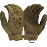 Venture Gear Tactical Heavy Duty Impact TPR Adjustable Operator Gloves Touchscreen Coyote Brown Medium