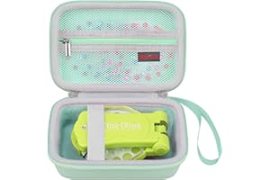 Elonbo Carrying Case for Blinger Dazzling Starter Kit, Blinger Kids Glam Collection Starter Kit Storage Bag, Kids Hair Styling Tool Travel Organizer Holder, Pocket fits Gems Rhinestones, Light green