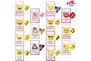 JOYIN 28 Pack Valentines Day Gifts Cards with Expression Face Plush Key-chain, Greeting Cards with Plush for Valentine Classroom Exchange, Kids Party Favor, Game Prizes and School Rewards