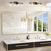 CIVENO 30"x60" Gold Bathroom Mirror, Large Rectangle Mirror, Rectangular Wall Mirror, Rounded Corner Vanity Mirror with Aluminum Metal Frame for Bathroom Bedroom Living Room