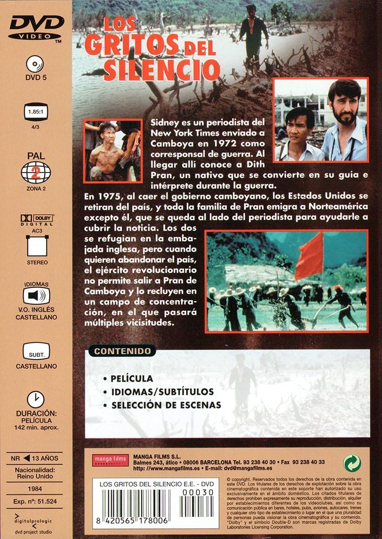 Los Gritos Del Silencio The Killing Fields Sam Waterston Haing S Ngor John Malkovich Roland Joffe Amazon Es Amazon Es