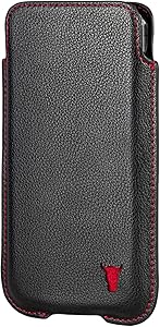 TORRO Sleeve Case Compatible with iPhone 12 Pro - Quality, Genuine Leather Pouch Cover [Slim Profile and Lightweight] (Black)