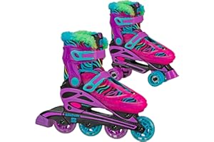 Roller Derby Falcon 2-in-1 Combo Quad and Inline Skates for Kids, Adjustable Sizing
